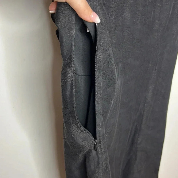 TIBI New York 100% Linen Floral Damask Ruffle Snap Button Sleeveless Dress - Picture 8 of 12